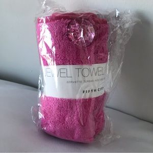 Pink Jewel Towel Turban